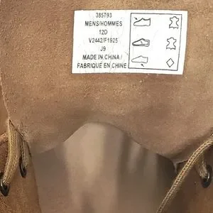 Land\'s End Mens Classic Suede Ankle Boots Sz-12 Caramel Tan Lands main image 3
